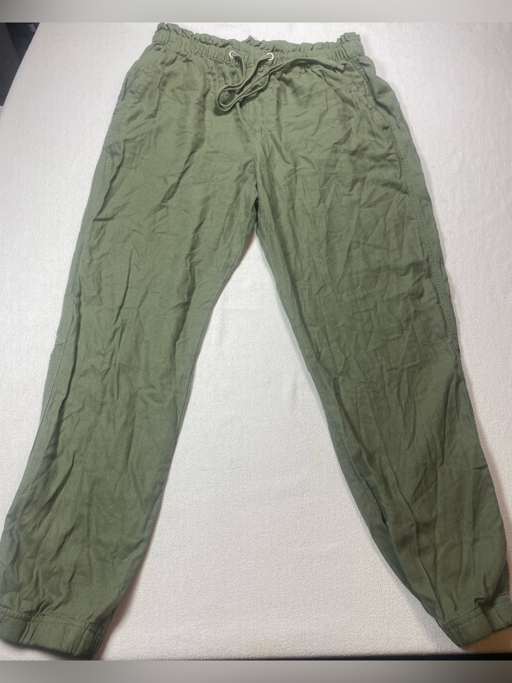 Social Standard by Sanctuary Olive Drawstring Joggers with Elastic Cuffs Large